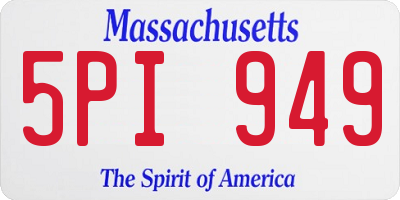 MA license plate 5PI949