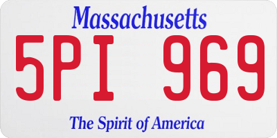 MA license plate 5PI969