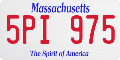 MA license plate 5PI975