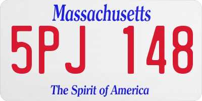 MA license plate 5PJ148