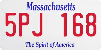 MA license plate 5PJ168