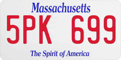 MA license plate 5PK699