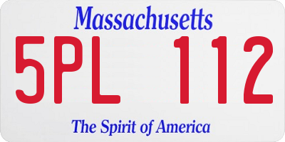 MA license plate 5PL112