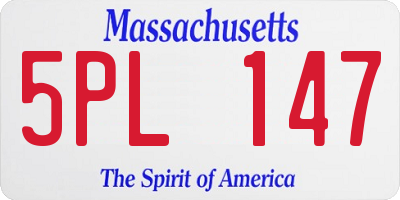 MA license plate 5PL147