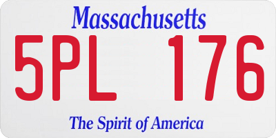 MA license plate 5PL176