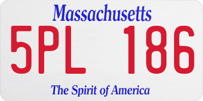 MA license plate 5PL186