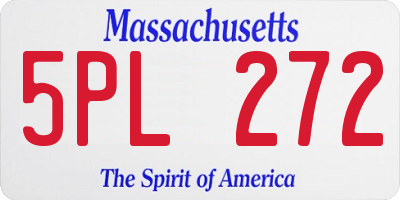 MA license plate 5PL272