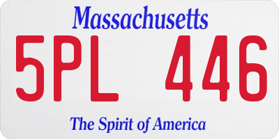MA license plate 5PL446
