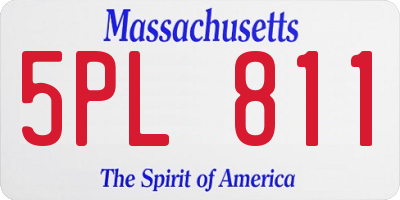 MA license plate 5PL811