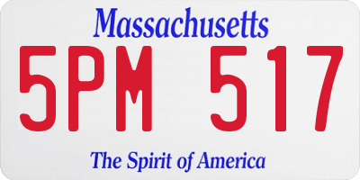 MA license plate 5PM517