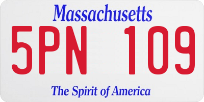 MA license plate 5PN109