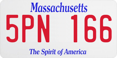 MA license plate 5PN166