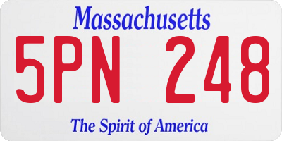 MA license plate 5PN248