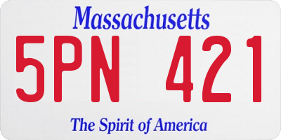 MA license plate 5PN421