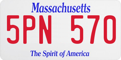 MA license plate 5PN570