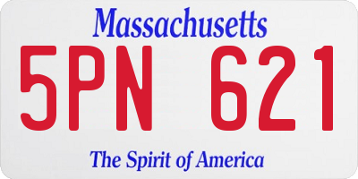 MA license plate 5PN621