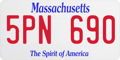 MA license plate 5PN690