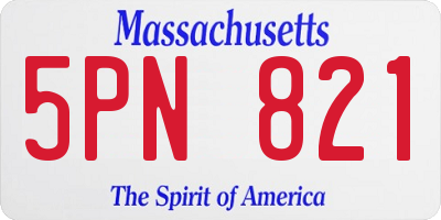 MA license plate 5PN821