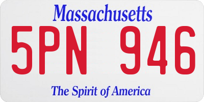 MA license plate 5PN946