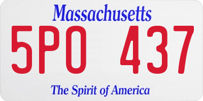 MA license plate 5PO437