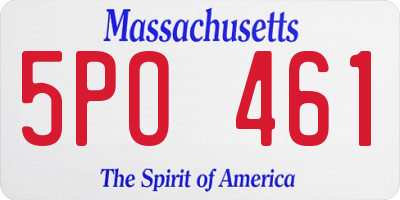 MA license plate 5PO461