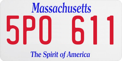 MA license plate 5PO611
