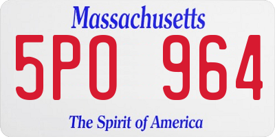 MA license plate 5PO964