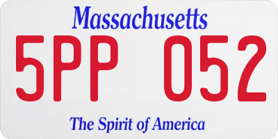 MA license plate 5PP052
