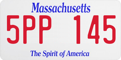 MA license plate 5PP145