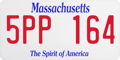 MA license plate 5PP164