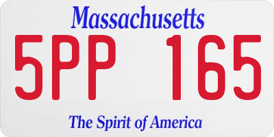 MA license plate 5PP165