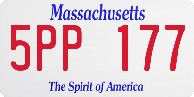MA license plate 5PP177