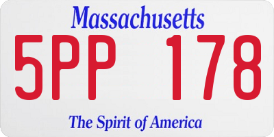 MA license plate 5PP178