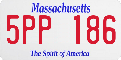 MA license plate 5PP186