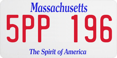 MA license plate 5PP196