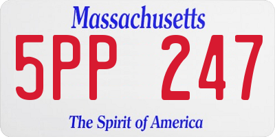 MA license plate 5PP247