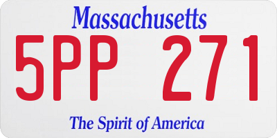 MA license plate 5PP271