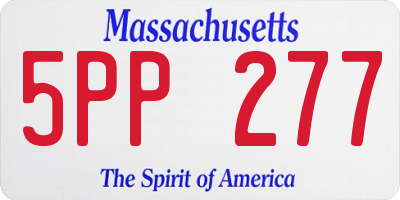 MA license plate 5PP277
