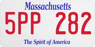 MA license plate 5PP282