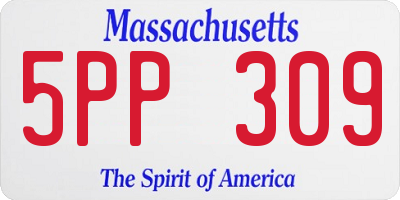 MA license plate 5PP309