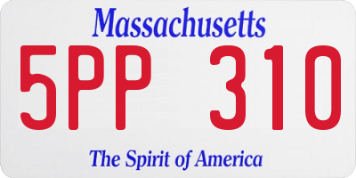 MA license plate 5PP310