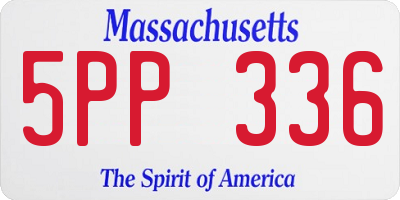 MA license plate 5PP336