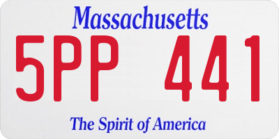 MA license plate 5PP441
