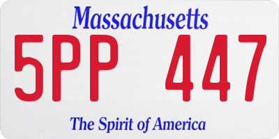MA license plate 5PP447