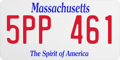 MA license plate 5PP461