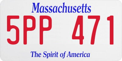 MA license plate 5PP471