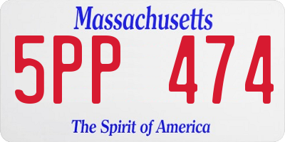 MA license plate 5PP474