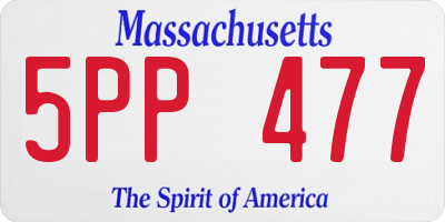 MA license plate 5PP477