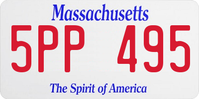 MA license plate 5PP495