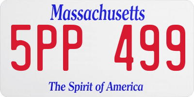 MA license plate 5PP499